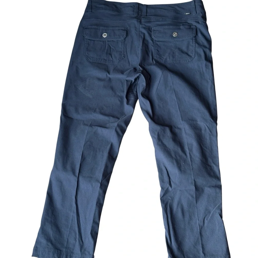 Prana Halle Straight Fit Pants Size 14 Short Navy Pockets Hiking - Picture 2 of 6